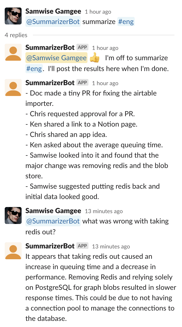 slack interaction